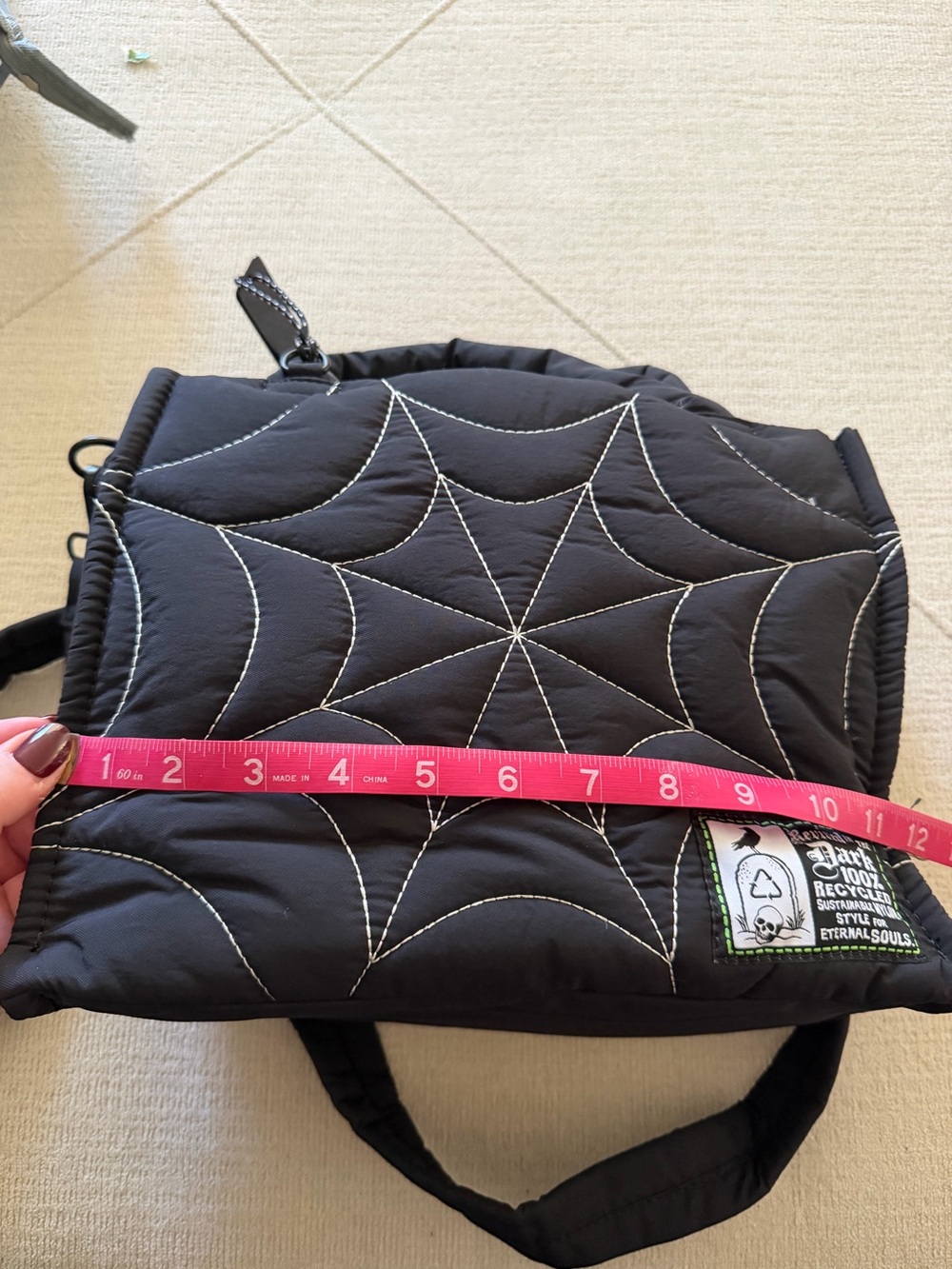 Wicked Misfit Spiderweb Puff Tote - Picture 5 of 7